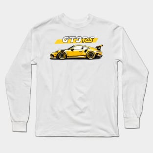 Porsche 911 992 gt3 rs victor art legendary yellow Long Sleeve T-Shirt